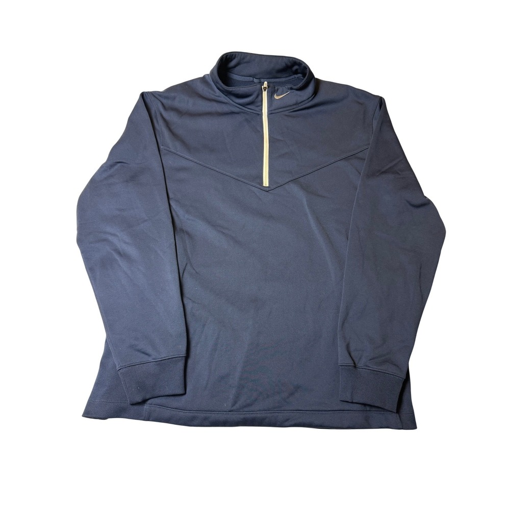 Nike Golf Therma-FIT Mens XL Navy Blue‎ 1/4 Zip Long Sleeve Pullover Jacket Men